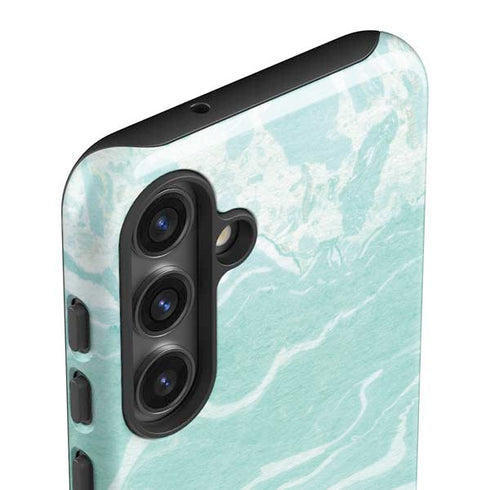 Mint Marbling Galaxy S25 Impact Case